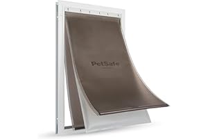 PetSafe - Porta per Animali in Alluminio per Climi Estremi Efficiente Energeticamente - Sistema di Aletta Isolata - Taglia Media per Gatti e Cani - XL