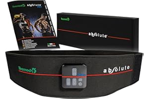 ‎TESMED TESMED Absolute: Elektrischer EMS-Bauchmuskeltrainer-Gürtel. EMS-Trainingsgerät für zentrale und seitliche Elektrostimulation des Bauches. Unisex, Wiederaufladbar, Made in Italy.