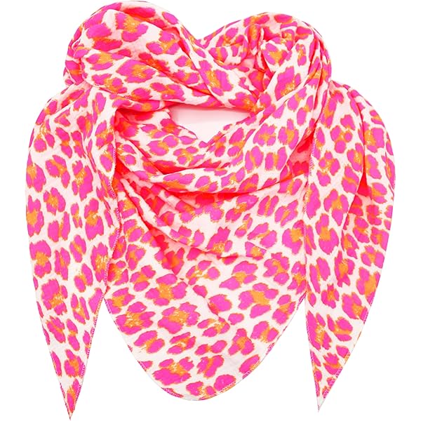 Majea Dreieckstuch Damen - Großes Leopardenmuster Tuch 140x140cm