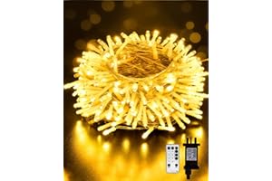 Opard Fairy Lights Plug-in 10M 100 LEDs, Christmas Tree Lights Indoor, 8 Lighting Modes, Mains Powered String Lights, Timer, Memory Function, Dimmable Indoor Outdoor Decorations (Warm White)