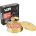VJR Communion Tray With Lid - Holy Wine Serving Set - Stainless Steel Church Supplies (Gold, Pack of 1)