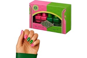 CORSAIR TOILETRIES Wicked Nail Polish Collection – 4-Piece Set of Pink & Green Shades | Long-Lasting, High-Gloss Nail Varnish | Gift Set Inspired by Wicked Musical