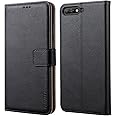 Peakally Cover per Huawei Y6 2018, Flip Caso in PU Pelle Premium Portafoglio Custodia per Huawei Y6 2018, [Kickstand] [Slot p