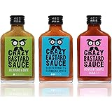 Crazy B Sauce - 3er Set - Mittelscharfe Chilisauce aus Jalapeño, Scotch Bonnett, und Chipotle Chilis (3 x 100ml)