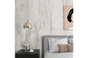 Livelynine Carta Adesiva Effetto Cemento per Mobili Lavabile Carta da Parati Adesiva Muro Pellicola Adesiva Cemento Grigio Chiaro Rivestimento Cucina PVC Adesivo per Armadio Tavolo Scrivania 40CMx2M