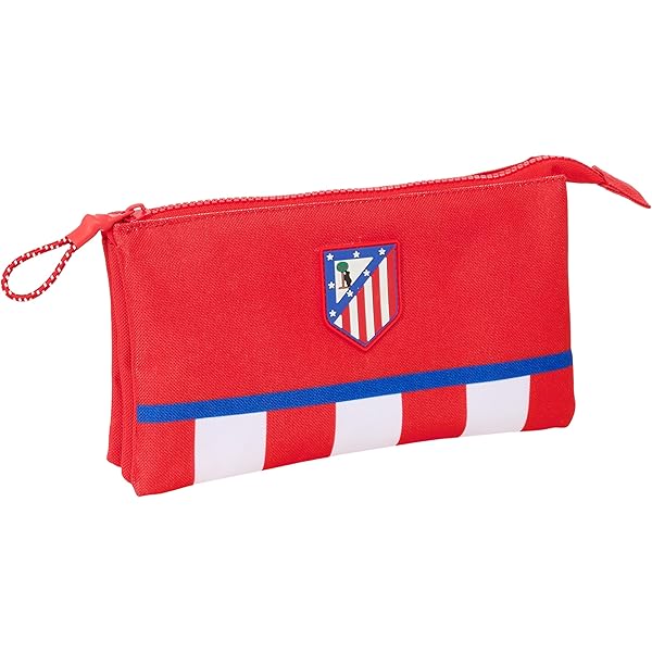 Safta Zaino A Sacco Piatto Atletico Madrid Ufficiale - Borsa Leggera E Resistente Per Bambini, 35x40 Cm, Rosso/Bianco/Blu, Capacità 5L