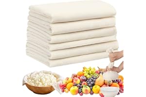 BPTZYLN 6 Pcs Muslin Cloths for Cooking, Cheese Cloths for Straining, Reusable Muslin Squares Straining Baking for Jam Cheese Cloth 50x50cm ﻿