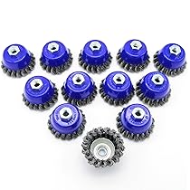 Lot 8 Brosses Métalliques Torsadées M14 - Nettoyage Métal Et