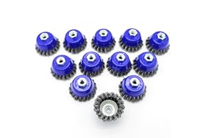 THR INDUSTRIEPRODUKTE Lot de 12 brosses M14 Ø 75 mm en acier torsadé pour meuleuse d'angle