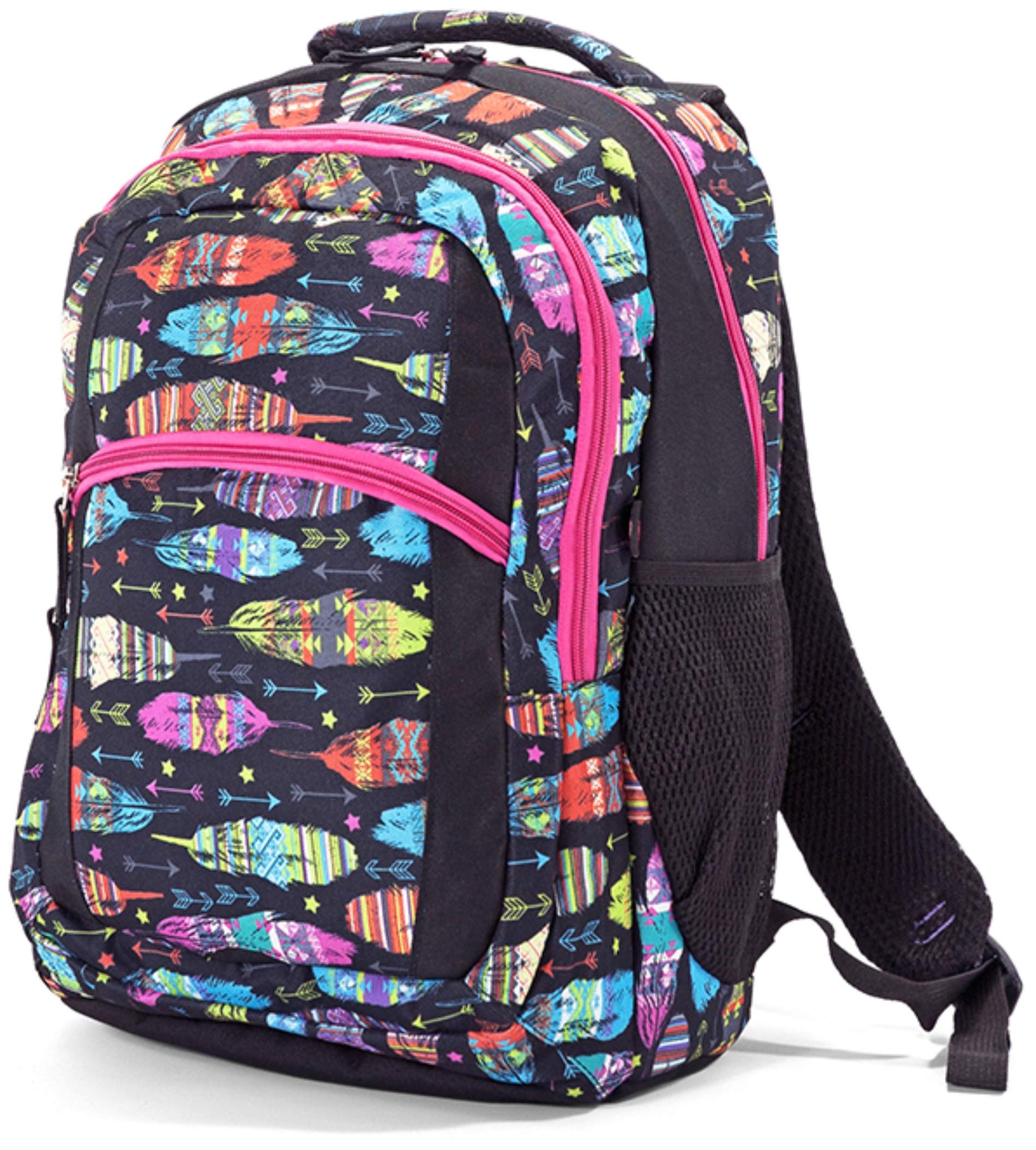 Benzi - Mochila Poliester 28 x 44 x 20 BZ5247 (Negro/Rosa) 2022 |  MOCHILASESCOLARESONLINE.COM