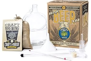 Craft A Brew IPA de un Solo Salto (Cascada); Kit para Hacer Cerveza; Haz tu Propia Cerveza Artesanal; Equipos y Suministros Completos; Kit de elaboración de Cerveza casera de Inicio; 1 galón