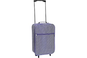 Slimbridge Cabin Carry-on Hand Luggage Suitcase Bag Ultra Lightweight 55 cm 0.95 kg 27 litres 2 Wheels, Barcelona Purple Dots