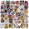 Lanseede 50pcs Five Nights at Freddy's Stickers Vinyl Waterproof Stickers for Laptop,Bumper,Skateboard,Water Bottles,Computer,Phone,Terror Game Stickers