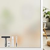 DIFIT Buzlu Cam Gizlilik Filmi, Statik Sarılmak Pencere &Ccedil;ıkartması, Banyo Ofis Oturma Odası i&ccedil;in Opak Vinil, 35.4" x 79.8"