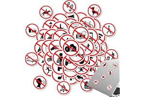 Ban Decal – 50X Waterproof Warning Stickers