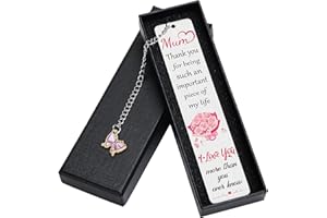 MESTECTPET Gift for Mum Bookmarks from Daughter Son, Mum Bookmarks Birthday Present, Christmas, Retirement, Mothers Day Gifts Ideas Metal Bookmark