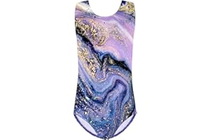 HUAANIUE Girls Kids Gymnastics Leotard Sleeveless Dance Costume 3-14 Years