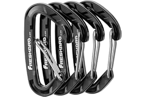 FresKaro Mousqueton Dégaines, Aluminium 7075, 15kN-1529kg, Mousquetons avec Ressort Acier Inoxydable, Solide Ultra Resistant, pour Hamac Clef Sac à Dos Randonnée, 8cm, Multi-Couleurs Arc-en-Ciel