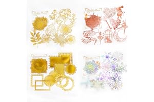 WUUOOEI Papel de Encaje Decorativo, 40 Pcs Corte de Encaje Hueco, Decorativo Scrapbooking, Papel Troquelados Scrapbooking para Album de Recortes, Tarjeta de Bricolaje