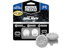 KontrolFreek FPS Freek Galaxy para PlayStation 4 (PS4) y PlayStation 5 (PS5) | Performance Thumbsticks | 1 Altura elevada, 1 Altura media | Blanco.