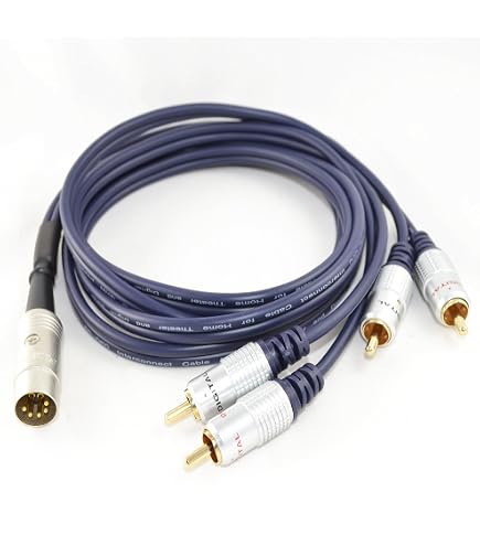 Mini DIN 8-pin To 5 RCA Component Video Audio Input/Output Adapter Cable