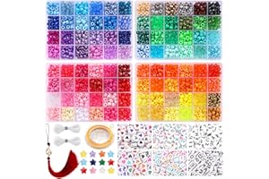 MAISKIEN 3250 Pony Beads, 800 Letters Beads, 2400 pcs 96 Colors Hair Ceads for Friendship Bracelet Making Kit, Colour Bead, DIY Craft Beads Kit Used to Make Festival Accessories Blessing Gifts
