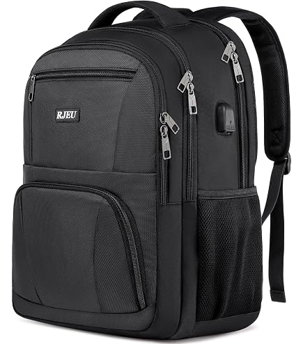 Zaino Porta Pc KROSER 17,3 Pollici - Antifurto, USB, Antipioggia, Per Laptop, Viaggio, Scuola E Ufficio (Nero)