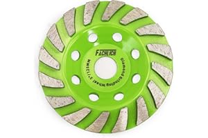 FACHLICH Muela de Copa Diamante,125mm Turbo Perfil para Hormigón Mármol Cerámica Piedra