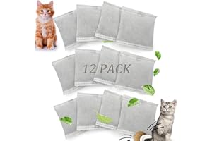 PurifyLogix 12 Pack Universal Odor Eliminator for Hooded Cat Litter Box, Natural Activated Charcoal Filters Refills, Cat Toilet Odor Control Replacement for Automatic Litter Box