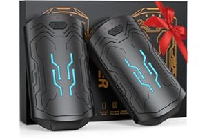 LinjunFa Scaldamani Elettrico- USB Scalda Mani Ricaricabile 6000mAh,Riutilizzabile Elettrica Scaldino Mani 2 Pezzi,Doppio Hand Warmer Rechargeable,Piccolo Portatile Riscaldatore Mani per Campeggio,Sci