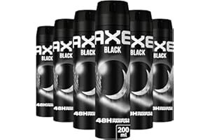 AXE - Déodorant Homme Spray - Black - 48h non-stop frais - Parfum baies noires et bois de cèdre - lot 6x200ml