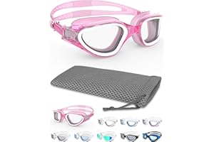 Winline Swimming Goggles Clear Vision Anti Fog Anti UV Anti Leak Waterproof Swim Goggles with Polarized or Non-Polarized Lens for Adult Men Women Teenager