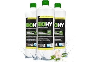 BiOHY Shampoing pour Tapis (3 x 1l Bouteille) | Concentré de nettoyant pour tapis | idéal pour enlever les taches tenaces | bien toléré par les animaux (Teppichshampoo)