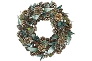 HEITMANN DECO - Kranz mit Tannenzapfen und Blätter - braun/grün - ca. 35-35 cm