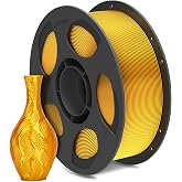 ANYCUBIC PLA Silk Filament, 3D Silk Filament 1.8mm 1kg, Gold | 3D Printer Filament Brightness Controllable, Silk Textures, Pr