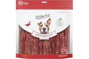 DOKAS Entenbrust in Scheiben – Getreidefreier Premium Snack für Hunde – aus Entenbrustfilet – 1 x 900 g