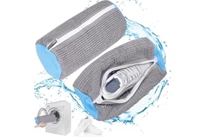 WUFANC Lot de 2 Sac Lavage Chaussures Machine à Laver, Réutilisable Sac de Lavage pour Chaussures Nettoyage à 360°, Laundry Shoe Bag pour Machine à Laver, Protection pour Chaussures et Vêtements