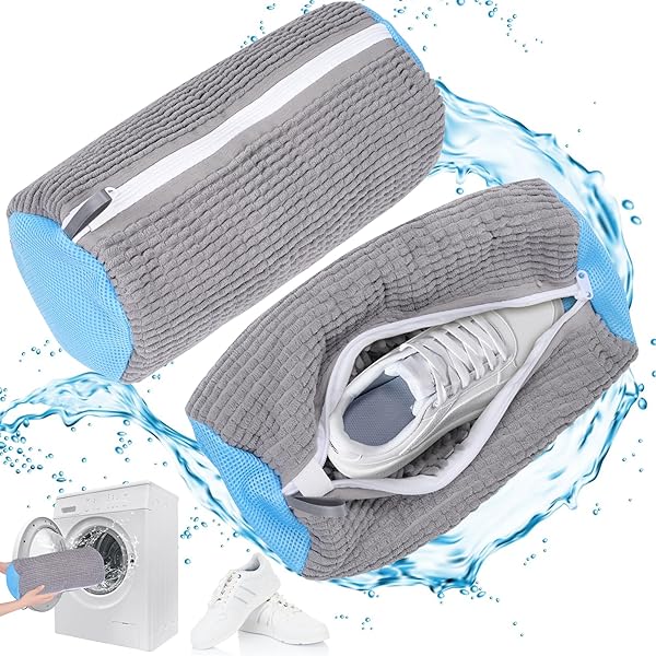 2 Sacchetti Lavatrice Per Scarpe - Rete Protettiva Per Lavare Scarpe In Lavatrice