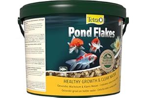 Tetra Pond Flakes 10 L Mangime per Pesci in Fiocchi, Ottimale per Pesci Giovani e di Piccole Dimensioni del Laghetto da Giardino
