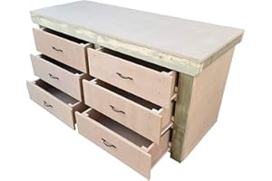 ARBOR GARDEN SOLUTIONS Workbench Tool Cabinet Wooden 18mm MDF Top Heavy-Duty Industrial Work Table (5ft)
