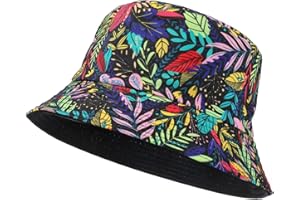 MengPa Unisex Bucket Hat Summer Travel Sun Fisherman Hats Reversible