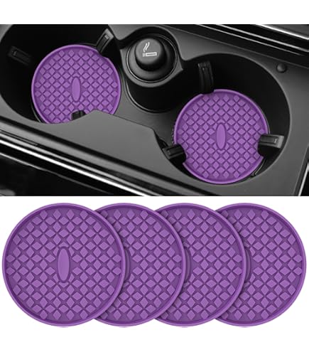 Car Cup Holder Insert Ford Bronco Sport Cup Holder Coasters - 2-Pack Silicone Inserts (2.75in) Car Coaster