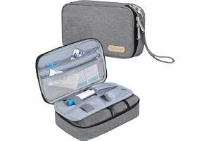Insulin diabetikerväska, simboom insulinväska för blodglukosmätare och diabetikertillbehör, GRÅ, avslappnad