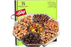 TROPGO Valentines Day Gift For Her Gift For New Year, Love Gift Food Platter With Nuts Gifts For Her, Box With a Variety of Freshly Roasted Nuts - Gift For Him (Nuts & Sweets)