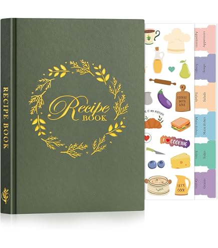 Carnet De Recettes Vierge A4 à Couverture Rigide - Cahier Pour Créer Ton Propre Livre De Cuisine Personnalisé