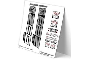 GENÉRICO Rif:VP447 Adesivi compatibili con forcella Rock-Shox ZEB SELECT 2021,2025 MTB, adesivi, adesivi per mountain bike. (CROMATO ARGENTO)
