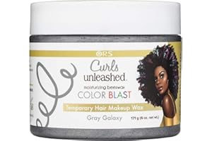 ORS Curls Unleashed Grey Color Blast – Cire de maquillage temporaire pour cheveux, avec cire d'abeille hydratante et huile de ricin, pour une meilleure expérience de coloration