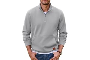 COOFANDY Sweatshirt med dragkedja för män med ficka