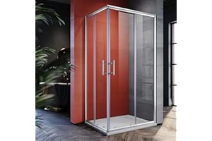 SONNI 100 x 70 cm wejście narożne kabina prysznicowa szkło bezpieczne drzwi przesuwne prysznic narożny kabina prysznicowa drzwi przesuwne szkło