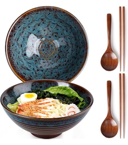 EDO JAPAN - RAMEN BOWL SET/6 SUNAJI 2PERS O/22CM|H9CM